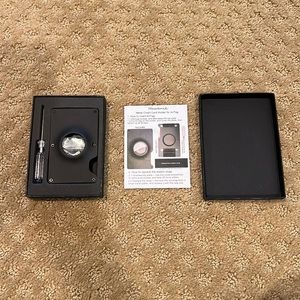Metal credit card holder for AirTag